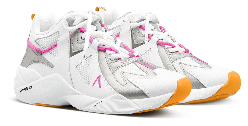 ARKK Collection Tuzon Leather W13 | White Silver Vivid Pink | Women Tuzon
